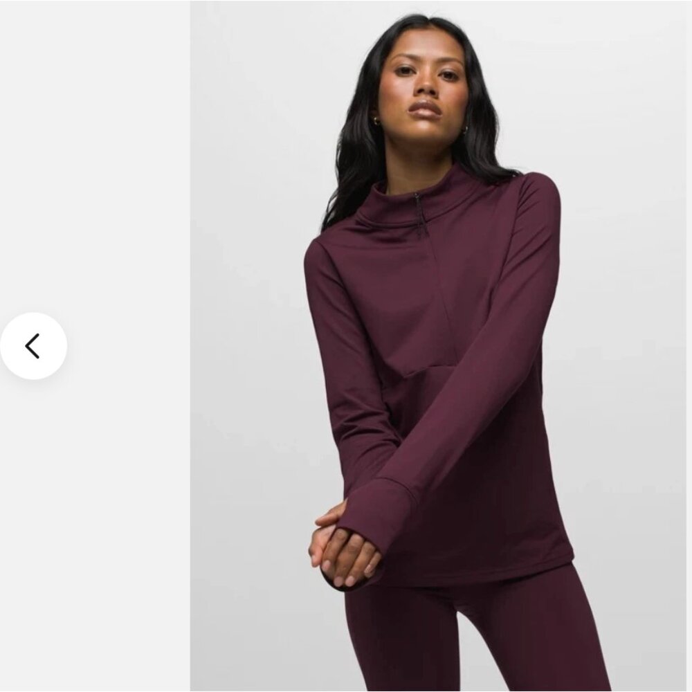prAna - ICE FLOW HALF ZIP JACKET - Mulberry - Size S
